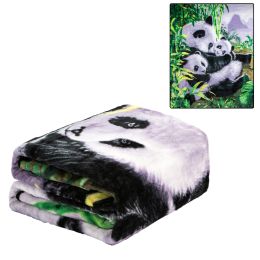 Plush Throw Blanket - Panda Retreat - QUEEN BED 79"x 95" - Special Edition Faux Fur Blanket For Beds, Sofa, Couch, Picnic, Camping