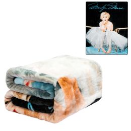 Plush Throw Blanket - Marilyn Monroe Ballerina - QUEEN BED 79"x 95" - Faux Fur Blanket For Beds, Sofa, Couch, Picnic, Camping