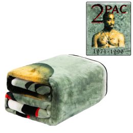 Plush Throw Blanket - 2Pac RIP - QUEEN BED 79"x 95" - Faux Fur Blanket For Beds, Sofa, Couch, Picnic, Camping
