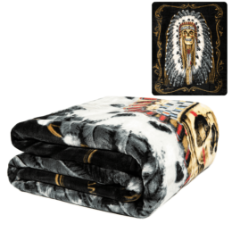Plush Throw Blanket - Original American - QUEEN BED 79"x 95" - Faux Fur Blanket For Beds, Sofa, Couch, Picnic, Camping