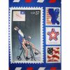 USPS Flannel Fleece Throw Blanket - USA Stamp - Lightweight Flannel Fleece Blanket Large 50"x 60" - For Beds, Sofa, Couch, Picnic, Travel, Camping