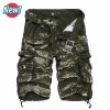 Men Cargo Shorts Casual Loose Short Pants Camouflage Military Summer Style Knee Length Plus Size 10 Colors Shorts Men
