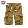 Men Cargo Shorts Casual Loose Short Pants Camouflage Military Summer Style Knee Length Plus Size 10 Colors Shorts Men