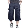 Men Cargo Shorts Capri Pant Shortenable with Zipper